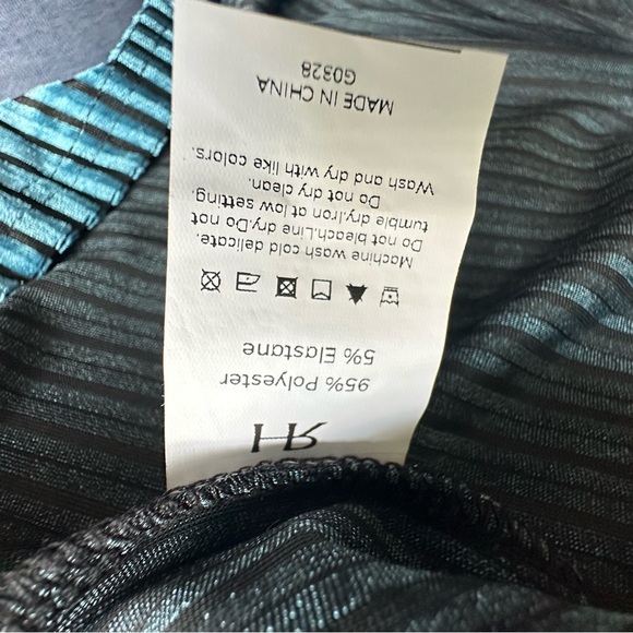 Velvet Babydoll Empire Waist Dress Womens L Blue Puff Sleeve V Neck Pleated NWT - Picture 8 of 8